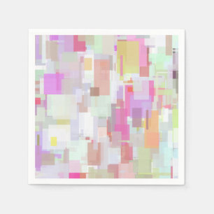 Modern Colourful & Bright Abstract Geometric Art Napkin
