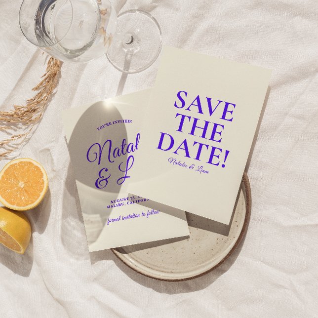 Modern Colourful Bright Bold Retro Unique Wedding  Save The Date (Creator Uploaded)
