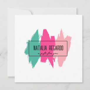 Modern Colourful BrushStroke Salon Gift Certificat Announcement