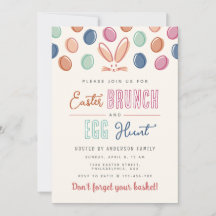 Modern Colourful Bunny Ear Easter Brunch & Egg Hun