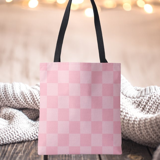 Modern Colourful Chequered Pattern Design Tote Bag (Creator Uploaded)