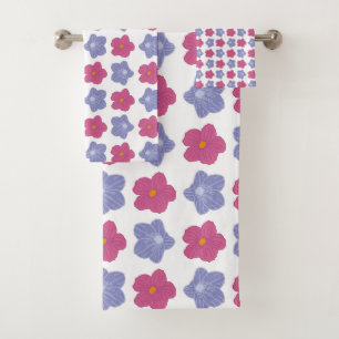 Modern Colourful Chic Floral Pattern Bath Towel S