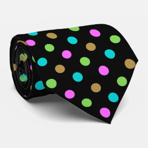Modern Colourful Chic Polka Dots Classic Black Tie