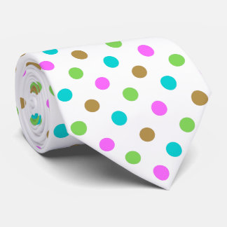 Modern Colourful Chic Polka Dots Tie