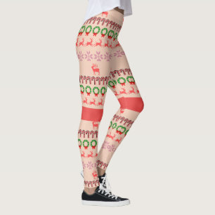 Modern Colourful Christmas Tree Painting Leggings
