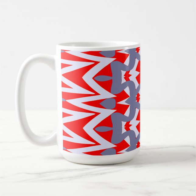 Modern colourful classic trendy pattern design coffee mug (Left)