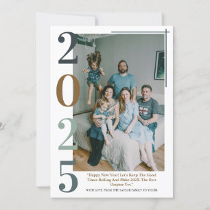 Modern Colourful Classy Happy New Year 2025 Holiday Card