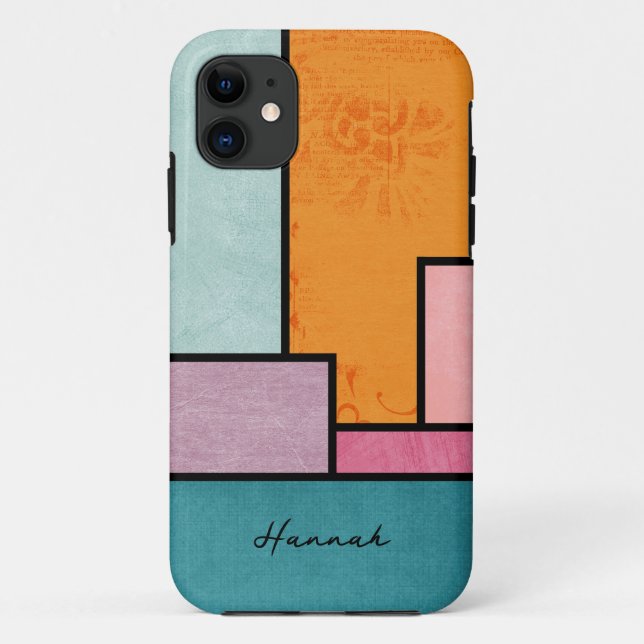 Modern Colourful Collage Style  Case-Mate iPhone Case (Back)