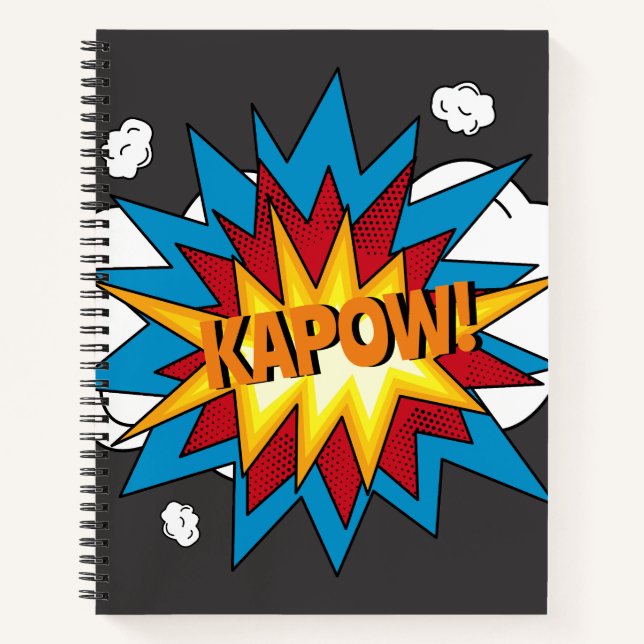 Modern Colourful Comic Book KAPOW Pop Art (Front)