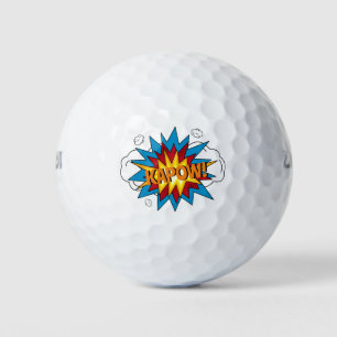 Modern Colourful Comic Book KAPOW Pop Art Golf Balls