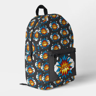 Modern Colourful Comic Book KAPOW Pop Art Printed Backpack