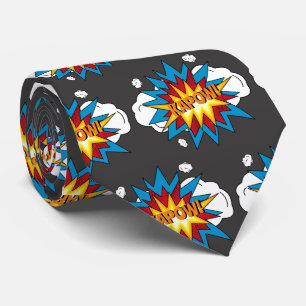 Modern Colourful Comic Book KAPOW Pop Art Tie