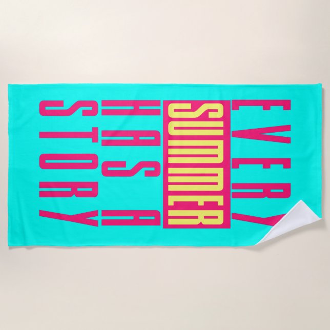 Modern Colourful Cool Summer Beach Towel (Front)