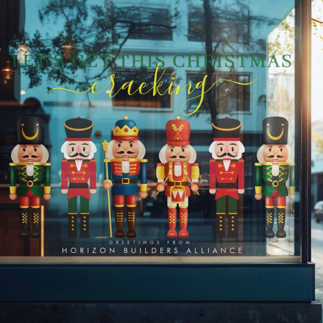 Modern Colourful Corporate Nutcracker Christmas Window Cling (Creator Uploaded)