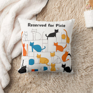 Modern Colourful Custom Cat Corner Pillow