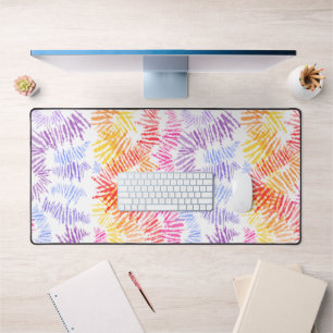 Modern Colourful Desk Mat with Acid Brush Stroke