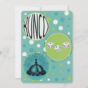 Modern Colourful Dots Bunco Invitation