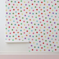 Modern Colourful Dots Pattern White