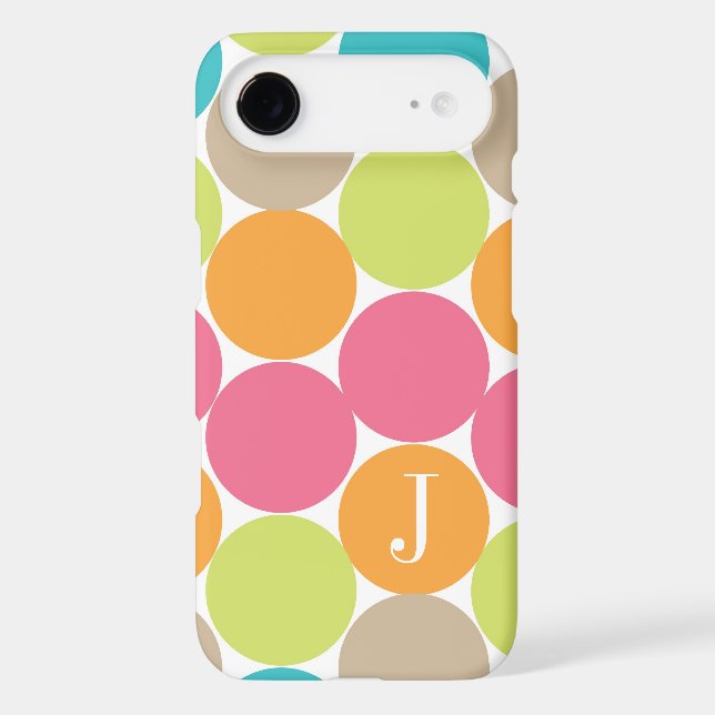 Modern Colourful Dots Personalised Case-Mate iPhone Case (Back)