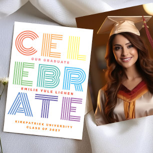 Modern Colourful editable Class of 202Y GRAD Announcement