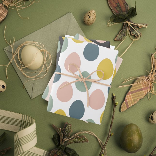 Modern Colourful Egg Pattern Easter Wrapping Paper (Creator Uploaded)