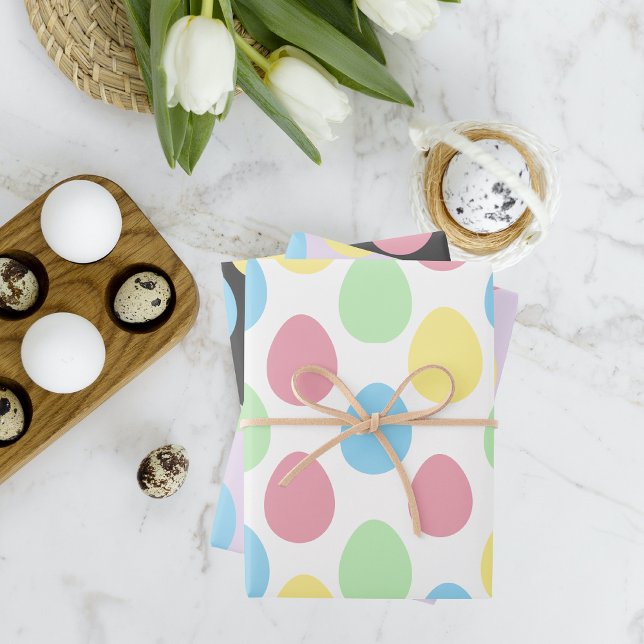 Modern Colourful Egg Pattern Easter Wrapping Paper (Creator Uploaded)