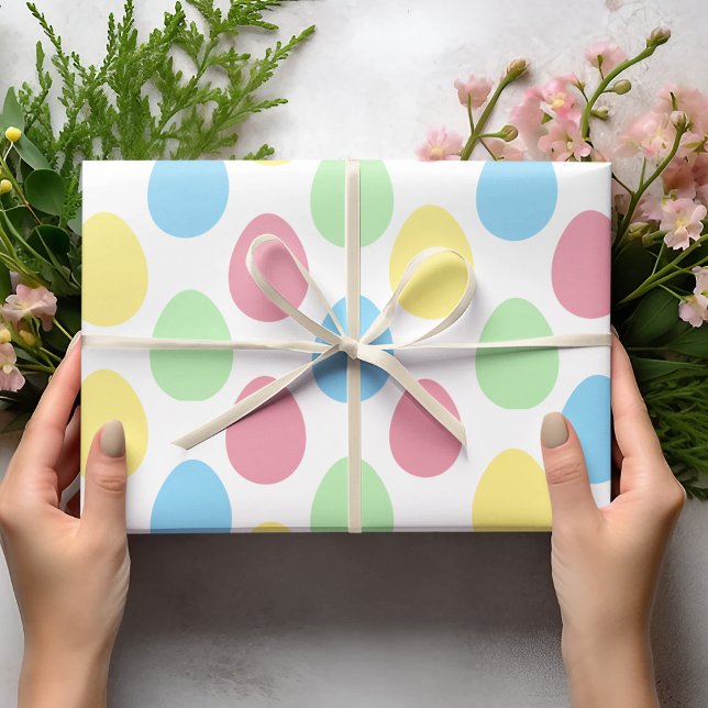 Modern Colourful Eggs Pattern | Easter  Wrapping  Wrapping Paper (Creator Uploaded)
