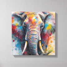 Modern Colourful Elephant Art