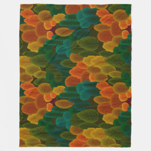 Modern Colourful Fall Trees Fleece Blanket