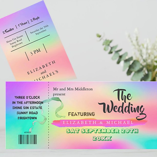 Modern Colourful Festival Rainbow Wedding  (Creator Uploaded)
