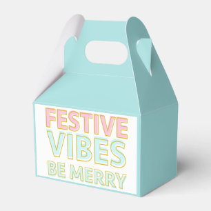 Modern Colourful Festive Vibes Be Merry Favour Box