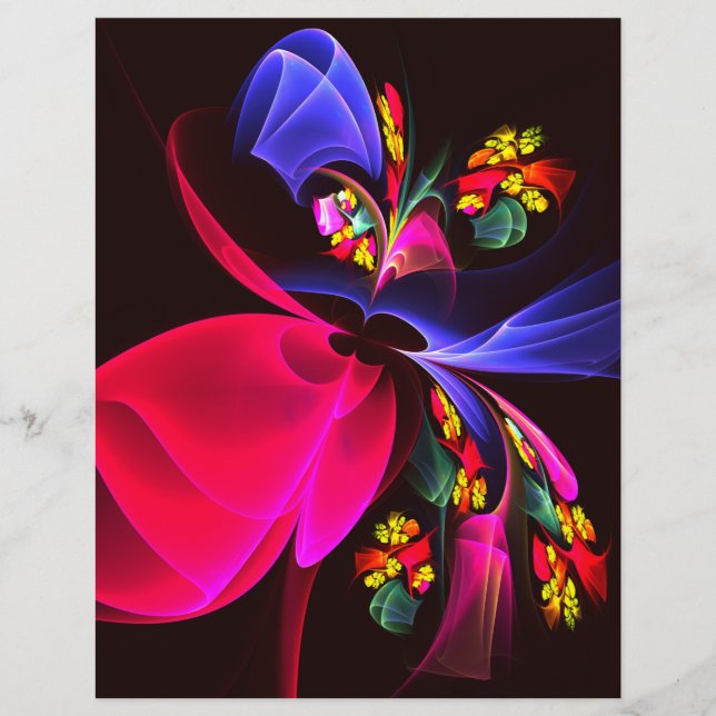 Modern Colourful Floral Abstract Art Pattern #06 (Front)