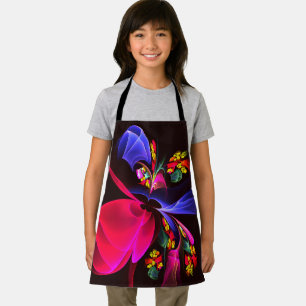 Modern Colourful Floral Abstract Art Pattern #06 Apron