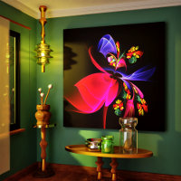 Modern Colourful Floral Abstract Art Pattern #06