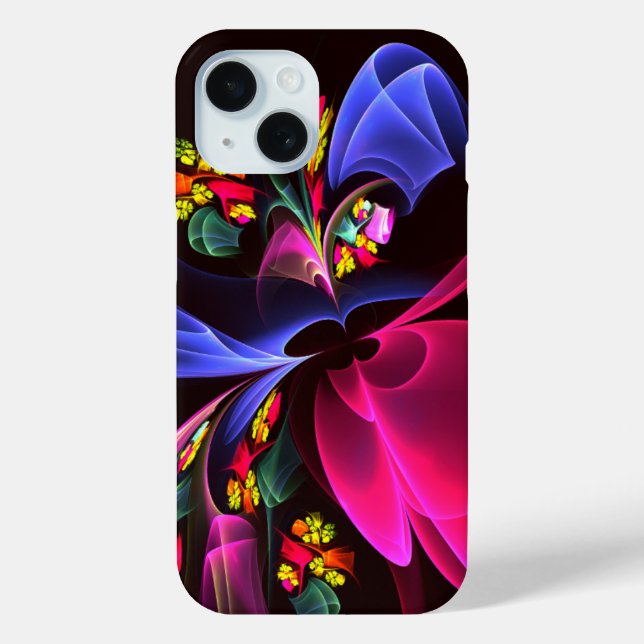 Modern Colourful Floral Abstract Art Pattern #06 Case-Mate iPhone Case (Back)