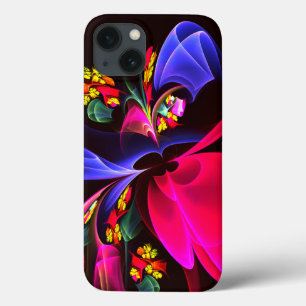 Modern Colourful Floral Abstract Art Pattern #06 iPhone 13 Case