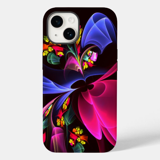Modern Colourful Floral Abstract Art Pattern #06 Case-Mate iPhone Case (Back)