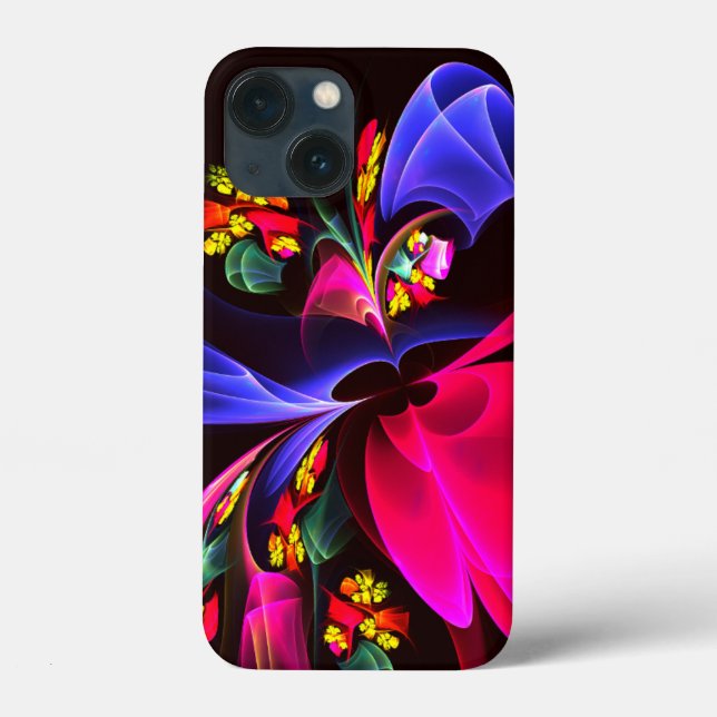Modern Colourful Floral Abstract Art Pattern #06 Case-Mate iPhone Case (Back)