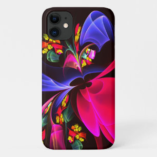 Modern Colourful Floral Abstract Art Pattern #06 iPhone 11 Case