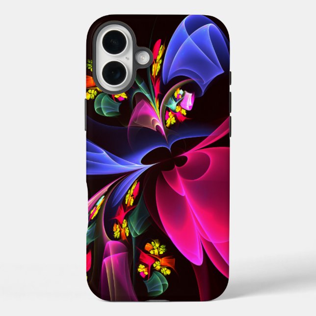 Modern Colourful Floral Abstract Art Pattern #06 Case-Mate iPhone Case (Back)