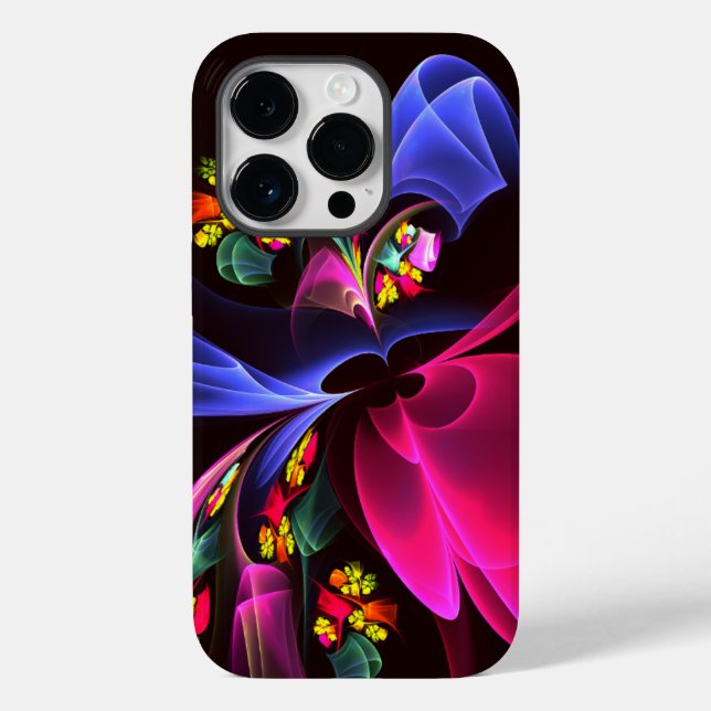 Modern Colourful Floral Abstract Art Pattern #06 Case-Mate iPhone Case (Back)