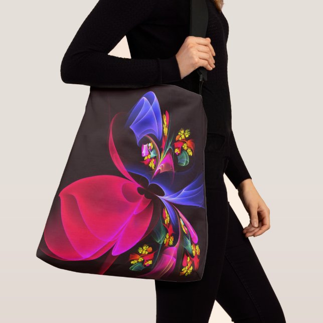 Modern Colourful Floral Abstract Art Pattern #06 Crossbody Bag (Close Up)