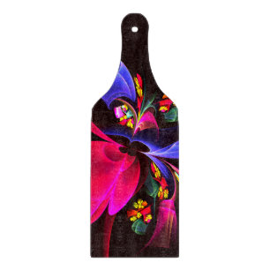 Modern Colourful Floral Abstract Art Pattern #06 Cutting Board