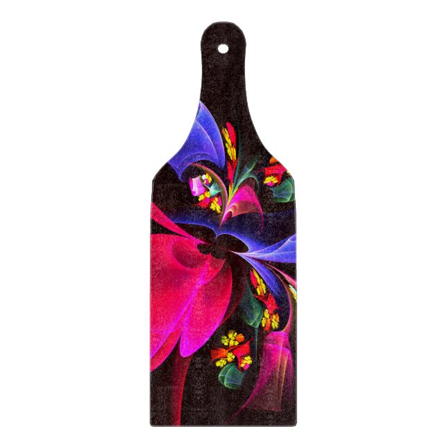 Modern Colourful Floral Abstract Art Pattern #06 Cutting Board (Front)