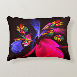 Modern Colourful Floral Abstract Art Pattern #06 Decorative Cushion