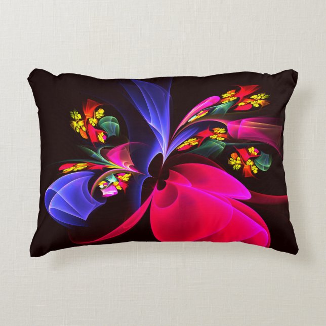 Modern Colourful Floral Abstract Art Pattern #06 Decorative Cushion (Front)