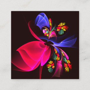 Modern Colourful Floral Abstract Art Pattern #06 Enclosure Card
