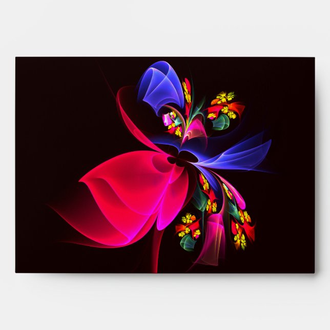 Modern Colourful Floral Abstract Art Pattern #06 Envelope (Front)