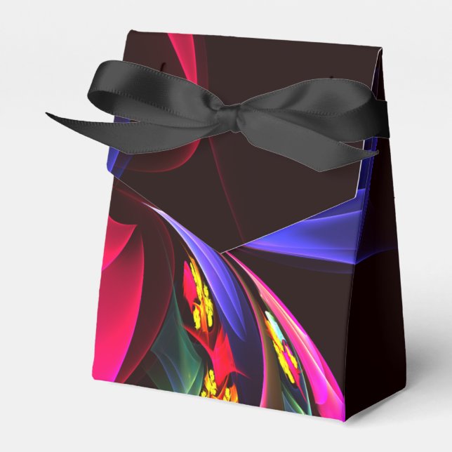 Modern Colourful Floral Abstract Art Pattern #06 Favour Box (Front Side)