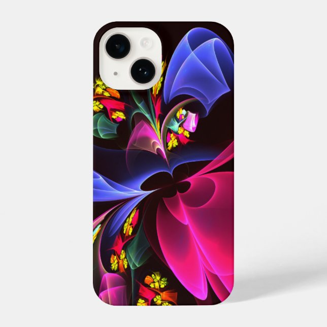 Modern Colourful Floral Abstract Art Pattern #06 iPhone Case (Back)